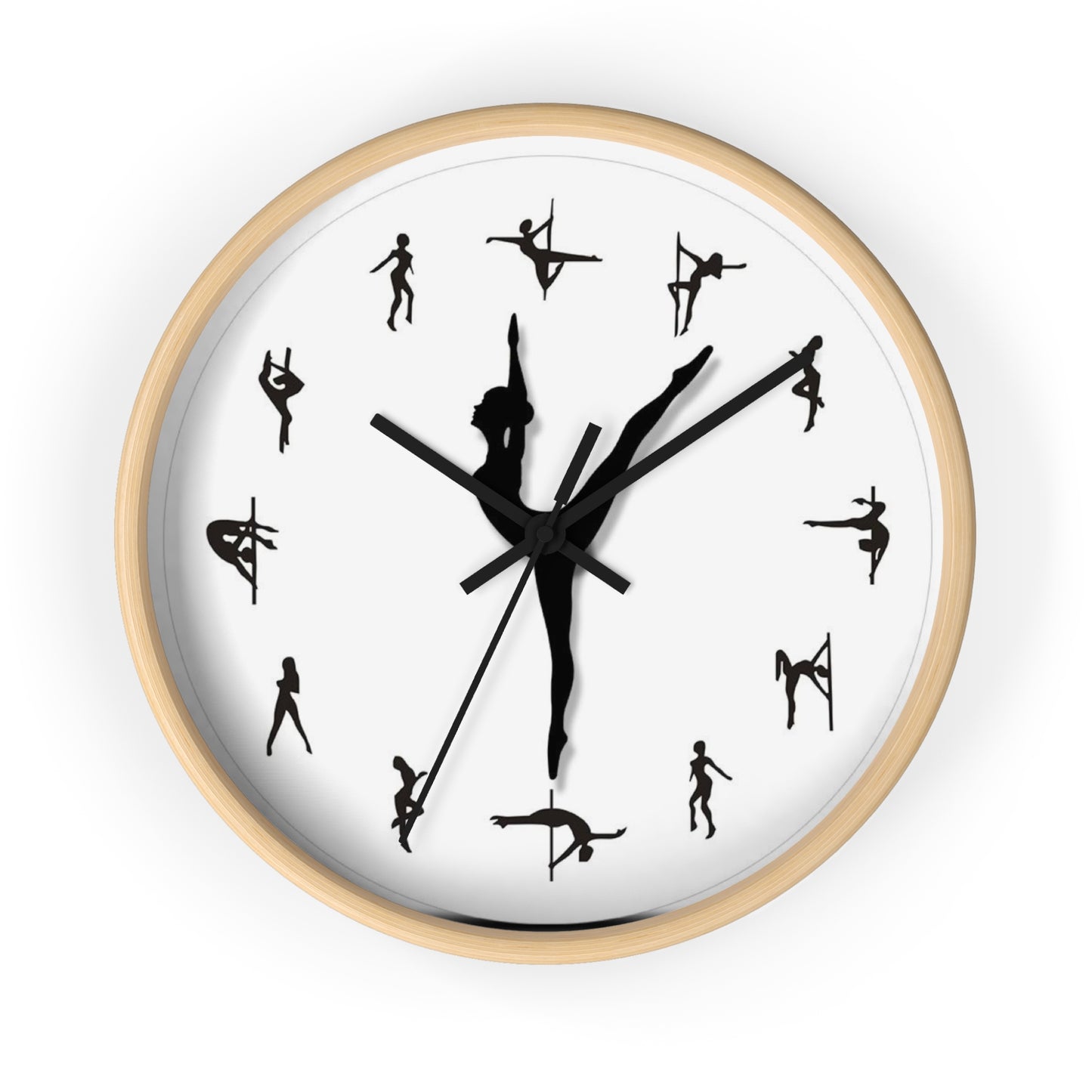 Elegant Dancer Silhouette Wall Clock - Perfect for Dance Enthusiasts & Home Decor