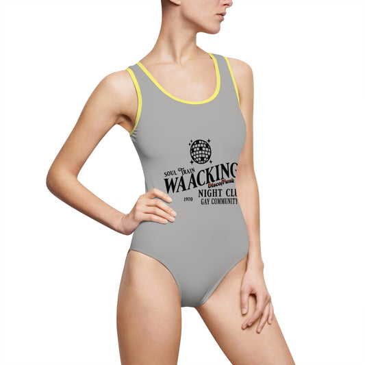Swimsuit, Retro Dance Inspired One-Piece for Women, Waacking Body Training, Vintage Swimwear, Beach Dancewear, Retro Swimsuit for Women - Mi tienda