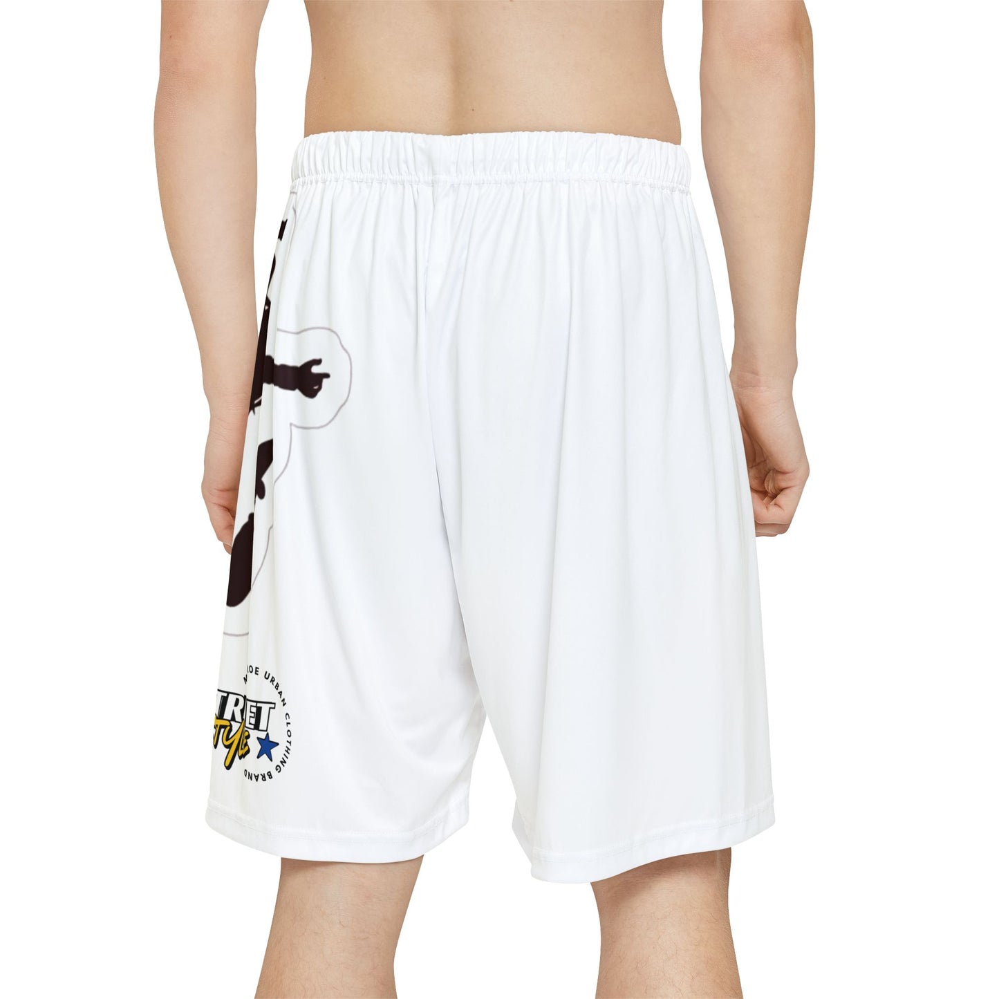 Sports Shorts - White Athletic Casual Wear for Men