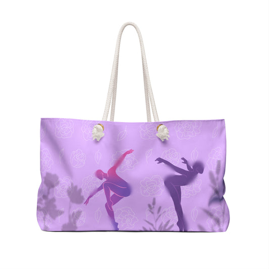 Dance Passion Weekender Bag, Stylish Dance Tote for Class, Travel Bag, Perfect Gift for Dancers, Floral Print Gym Bag