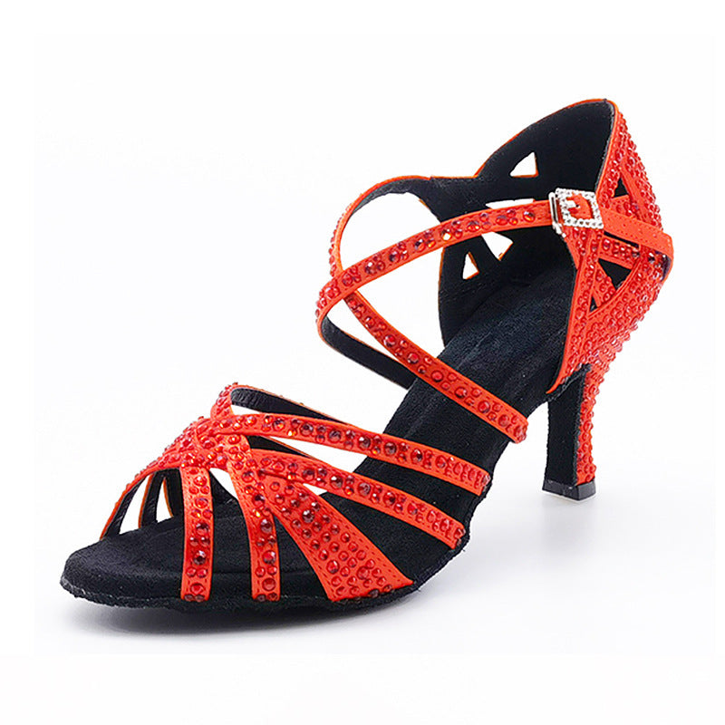 Women's Diamond High Heels And Soft Soled Dance Shoes - Mi tienda