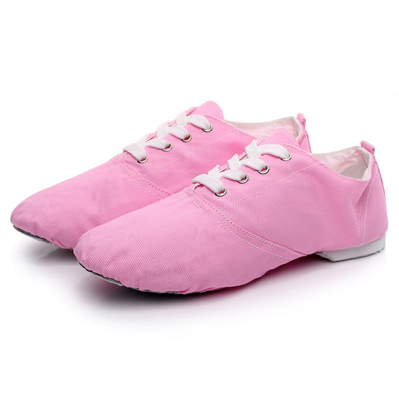 Children's Dance Shoes Women's Dancing Shoes Canvas Jazz Shoes Low-top Men's Modern Body Ballet Slipper - Mi tienda
