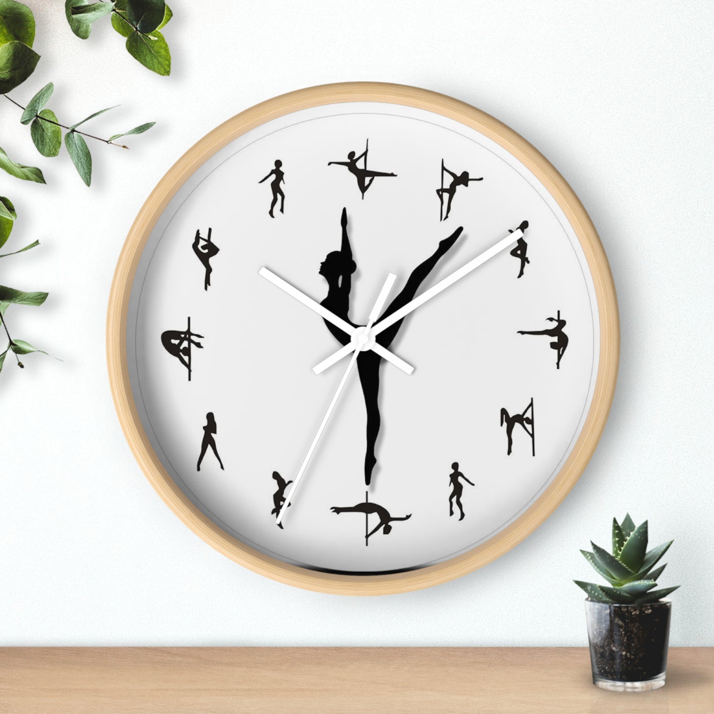 Elegant Dancer Silhouette Wall Clock - Perfect for Dance Enthusiasts & Home Decor