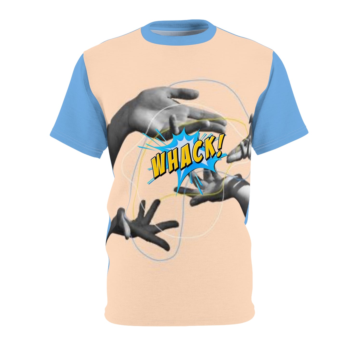 Whack! Unisex Cut & Sew Tee – Fun Graphic Tee for Playful Souls