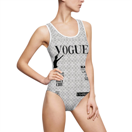 Vogue-Inspired Women's One-Piece Swimsuit