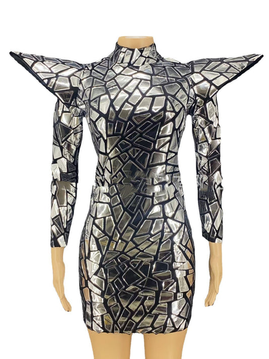 Catwalk Rhinestone Fringed Mesh Elastic Thin Latin Dance Skirt