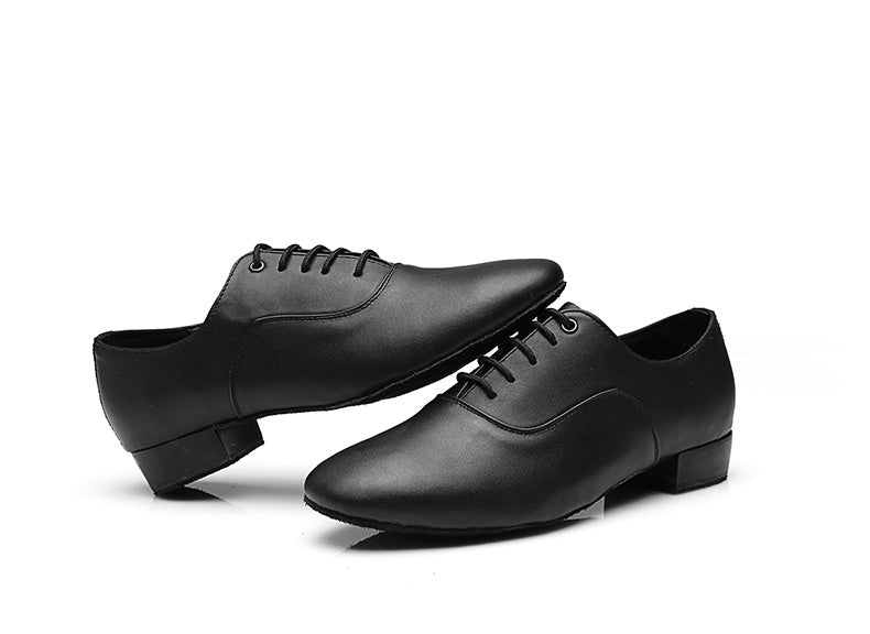 Men's Modern Dancing Shoes Leather Soft Bottom Men's Dance Shoe Latin Dance Shoes Dance Shoe Men's National Standard Square Friendship Dancing - Mi tienda