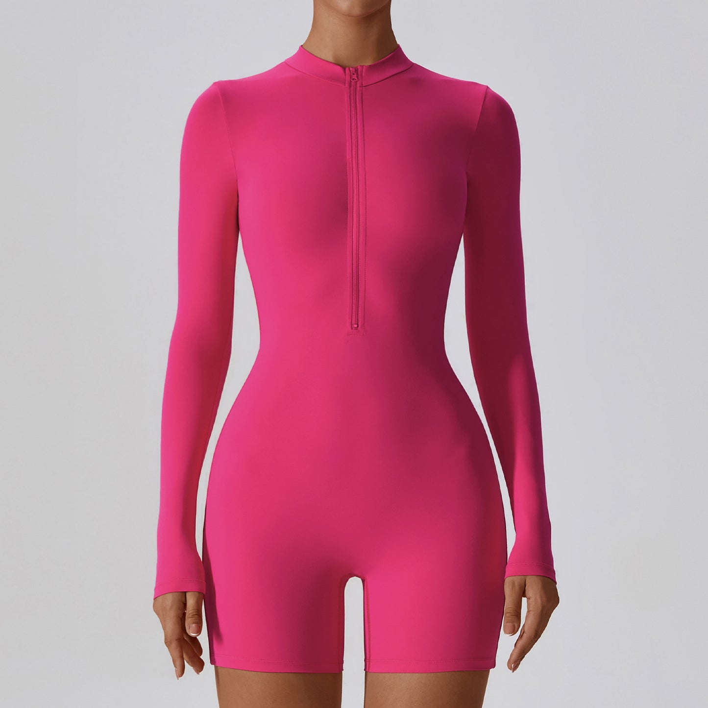 Long-sleeve Zipper One-piece Dance Fitness - Mi tienda