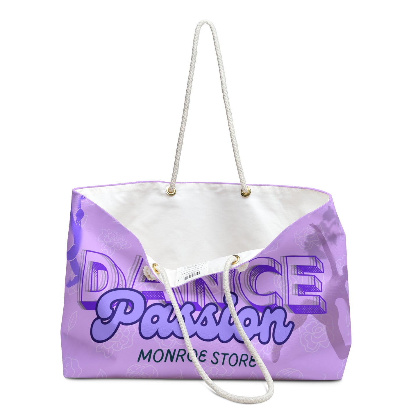 Dance Passion Weekender Bag, Stylish Dance Tote for Class, Travel Bag, Perfect Gift for Dancers, Floral Print Gym Bag
