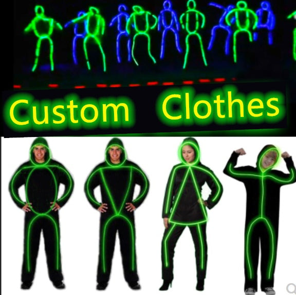 Fluorescent dance Performance clothing LED light line