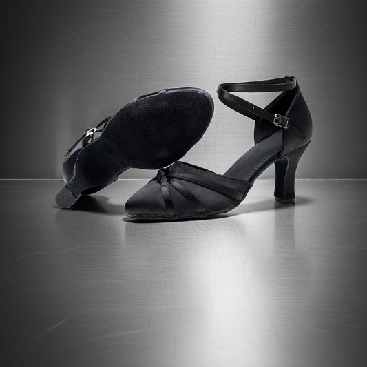 Dance Shoes Women's Baotou Latin Dance Shoes Soft Soled Ballroom Dance Shoes Soft Soled Middle Heel High Heel Dancing Shoes