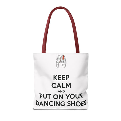 Dance Themed Tote Bag - Keep Calm and Put on Your Dancing Shoes - Perfect for Dancers & Dance Lovers - Mi tienda