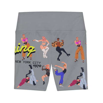 Stylish Women's Workout Shorts - Funky Dance Vibe, Activewear for Fitness, Gym, Dance Classes, Summer, Festivals, Casual Wear