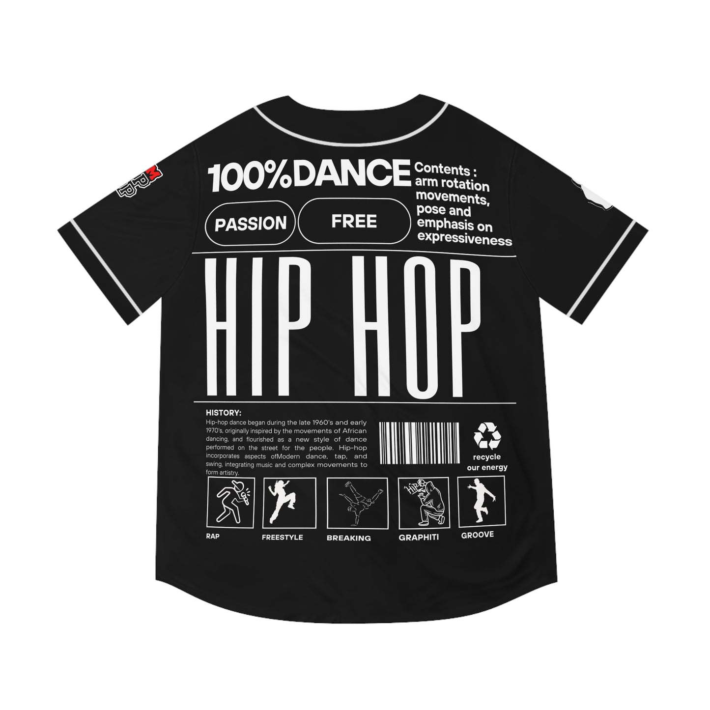 Baseball Jersey HIP HOP Dancers Shirt