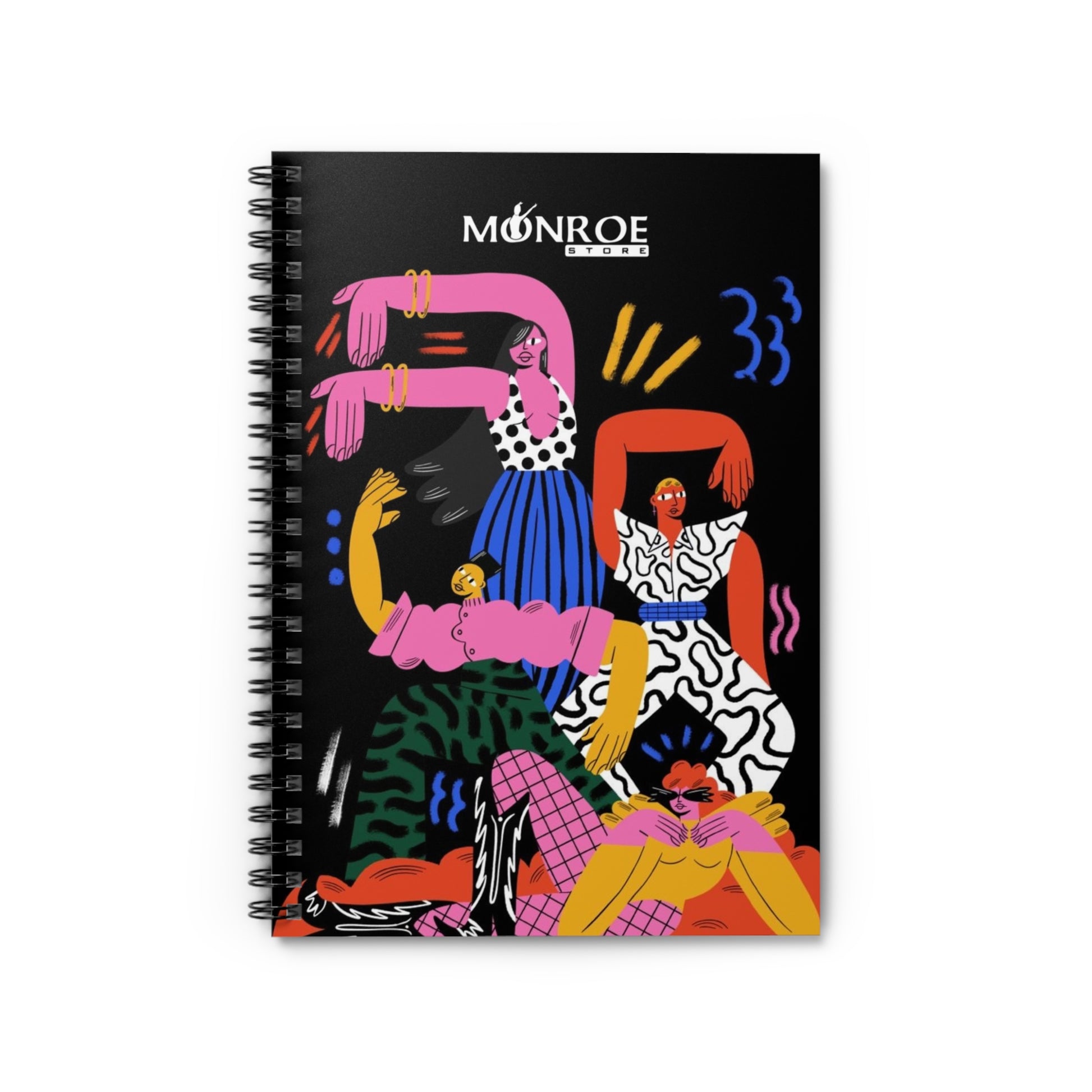 Voguing Colorful Spirals Notebook - Empowering Designs for Creative Minds - Mi tienda