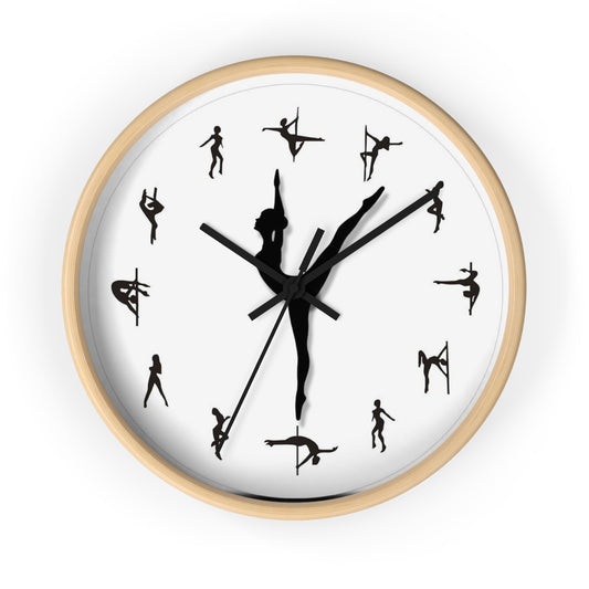 Elegant Dancer Silhouette Wall Clock - Perfect for Dance Enthusiasts & Home Decor