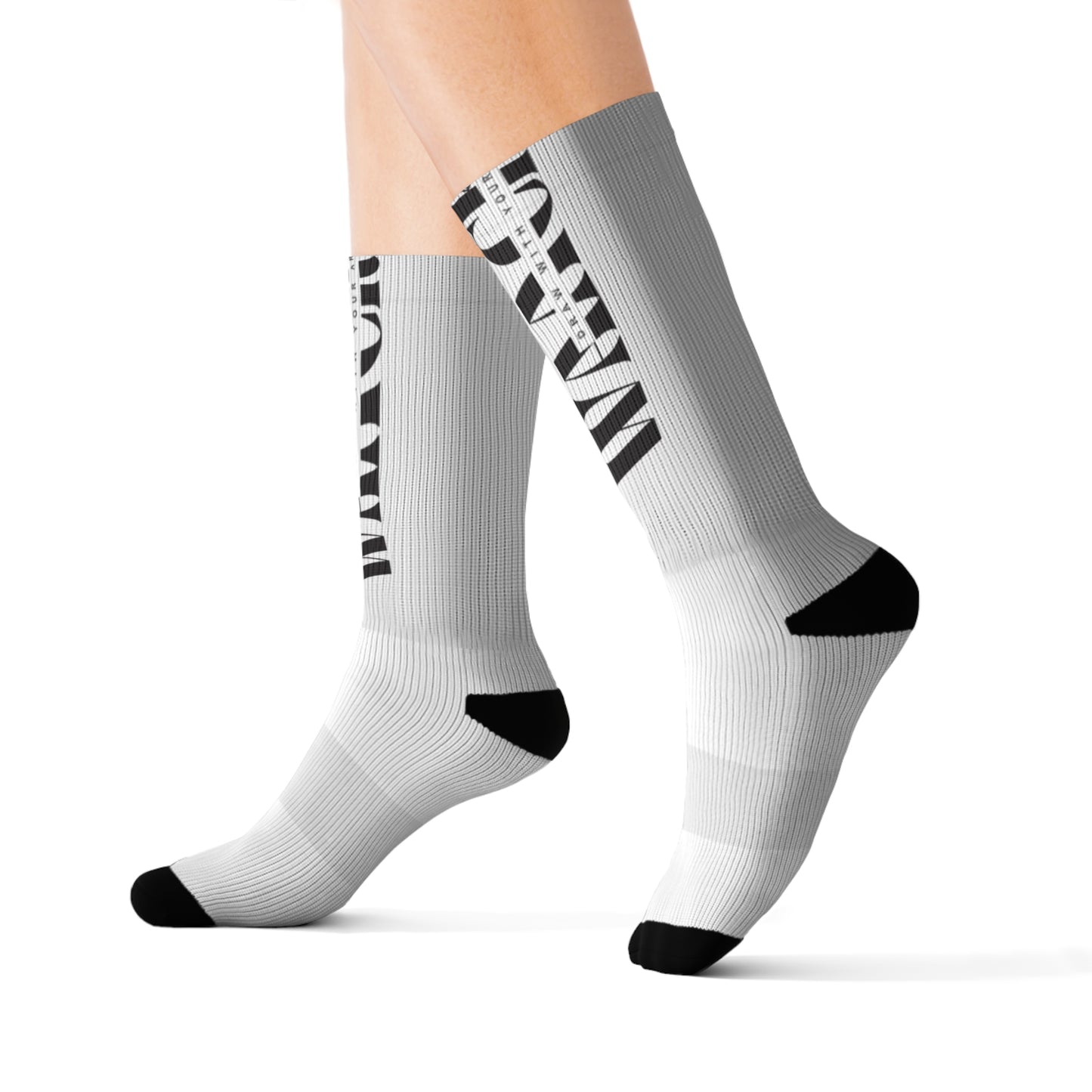 Motivational Sublimation Socks Waacking design - Fitness & Everyday Wear - Mi tienda