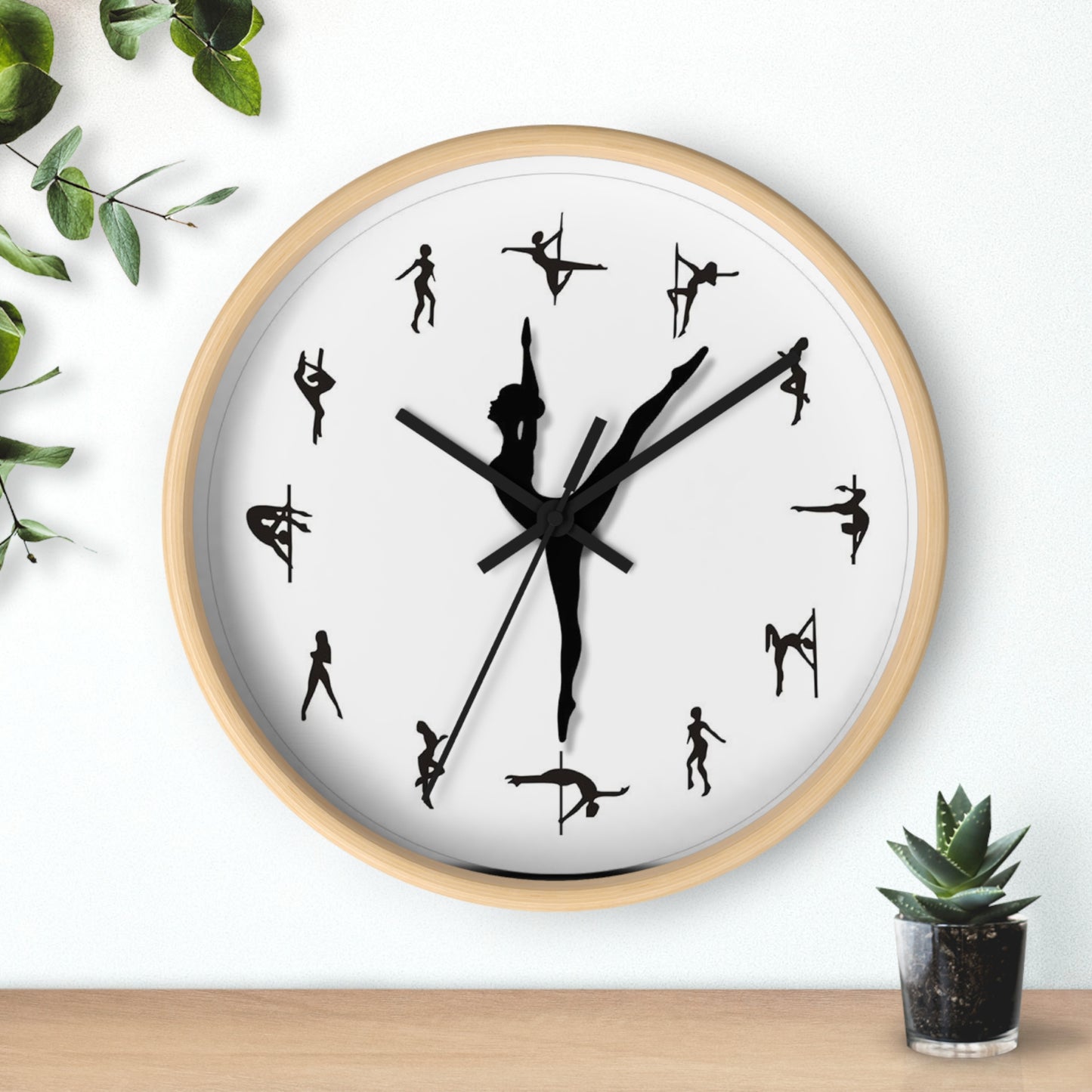 Elegant Dancer Silhouette Wall Clock - Perfect for Dance Enthusiasts & Home Decor