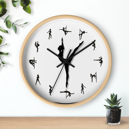 Elegant Dancer Silhouette Wall Clock - Perfect for Dance Enthusiasts & Home Decor