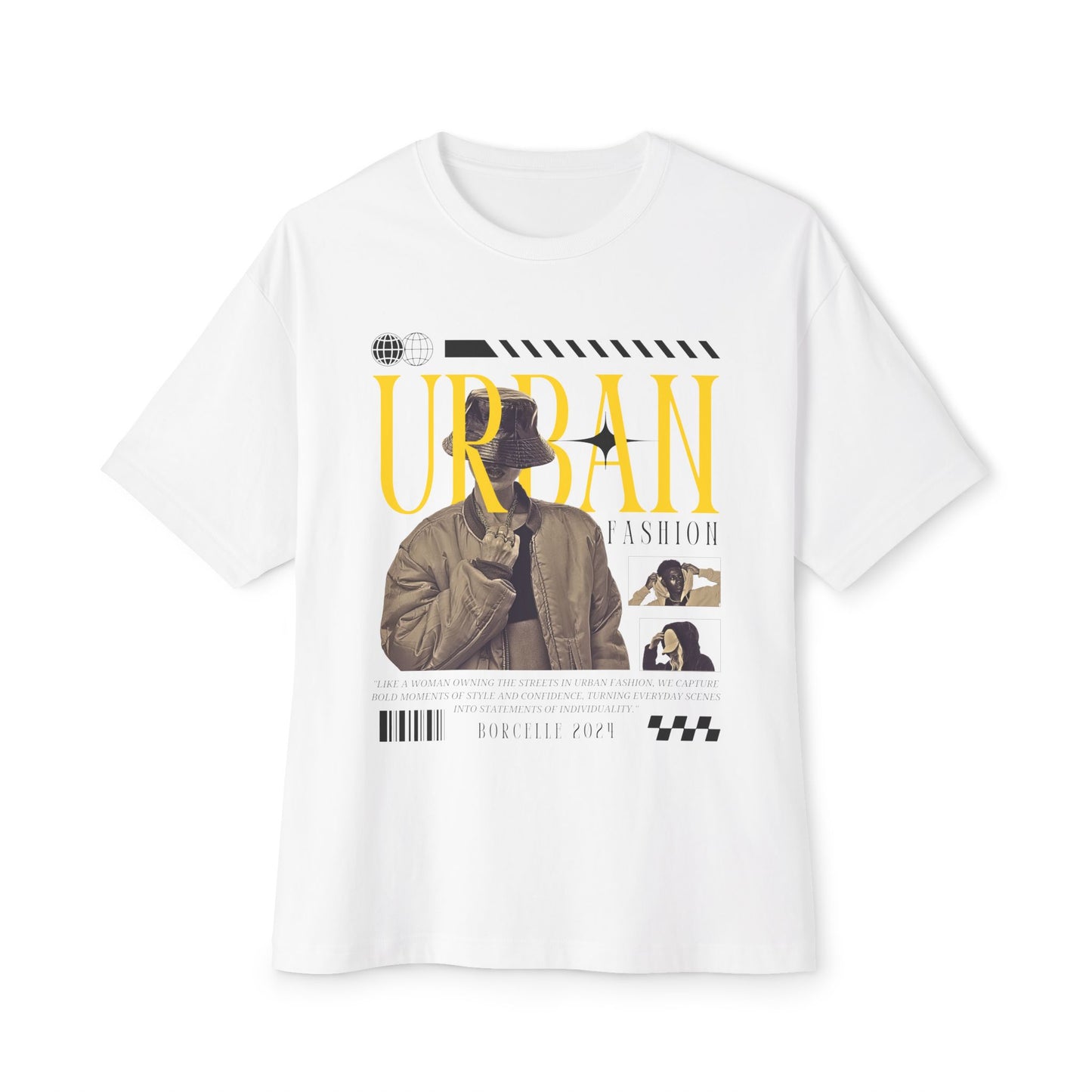 Urban Fashion Graphic Tee - Unisex Oversized Boxy Tee, Streetwear Top, Casual Wear, Stylish Gift, Trendy T-Shirt - Mi tienda