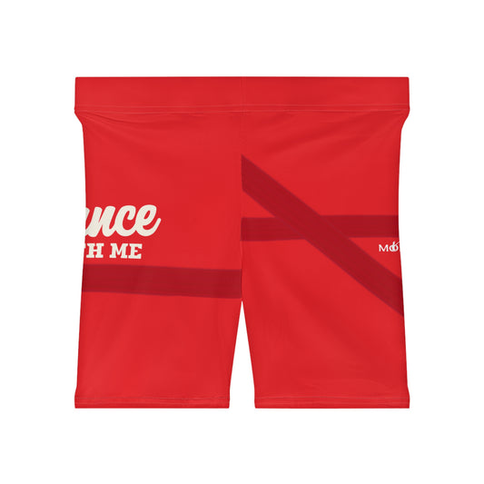 Trendy Women's Biker Shorts with Dance Silhouette Print - Mi tienda