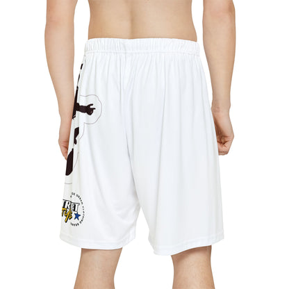 Sports Shorts - White Athletic Casual Wear for Men