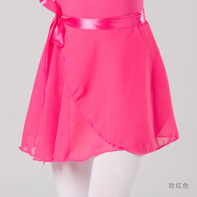 Children's Dance Skirt Summer Chiffon Lace-up One Piece Skirt Examination Performance Dance Skirt Chinese Sance Skirt - Mi tienda