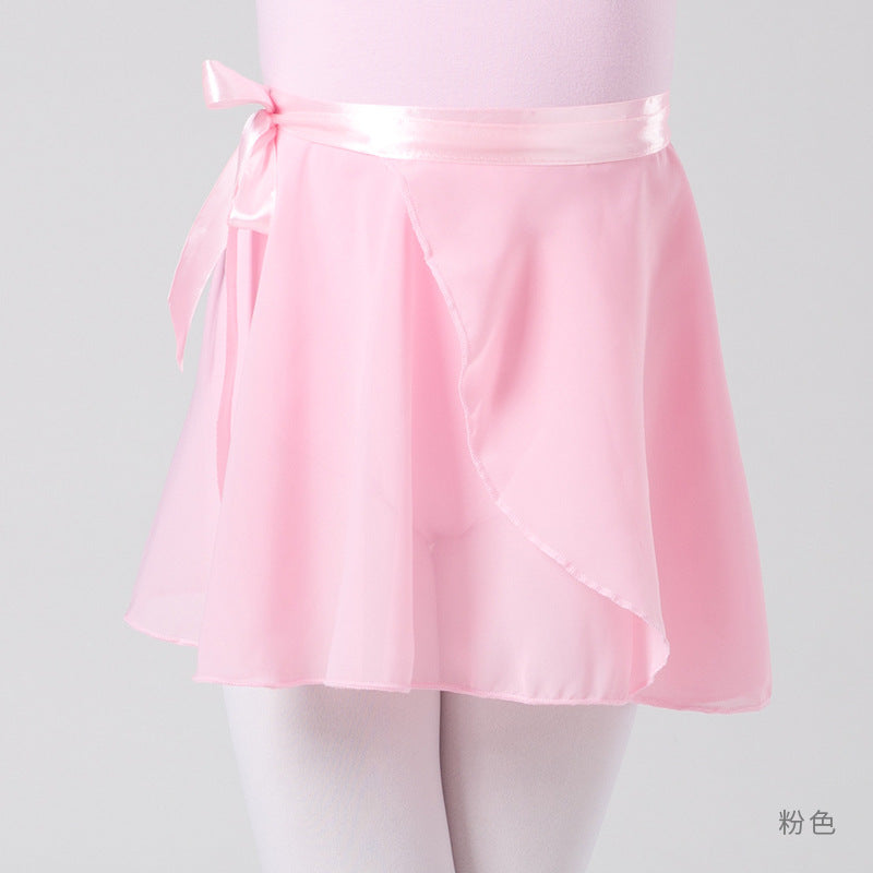Children's Dance Skirt Summer Chiffon Lace-up One Piece Skirt Examination Performance Dance Skirt Chinese Sance Skirt - Mi tienda