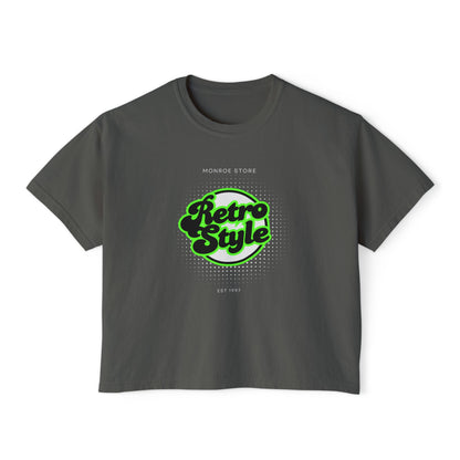 Retro Style Boxy Tee, Vintage Graphic Top, Festival Outfit, Gift for Her, Disco Dance Shirt, Women's Graphic Tee,