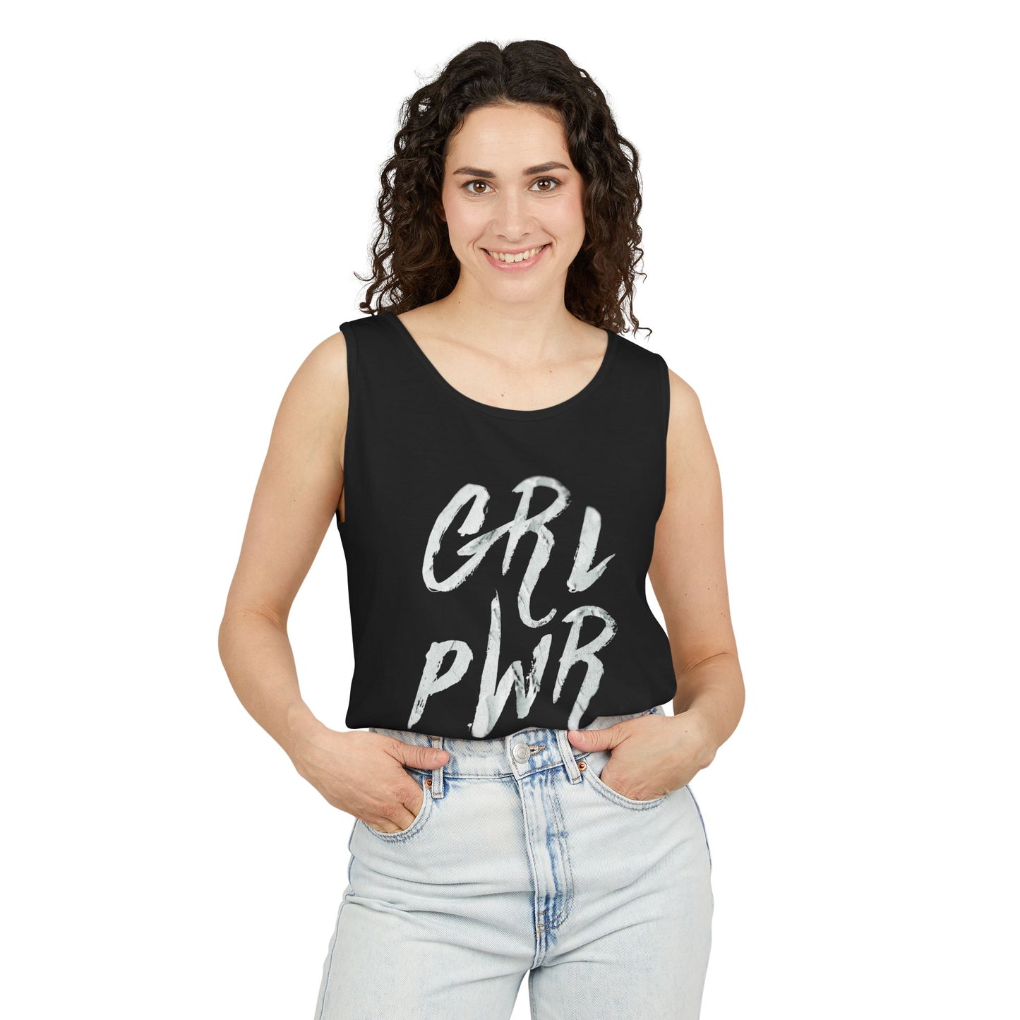 Empowering Girl Power Tank Top - Unisex Garment-Dyed Tee, Summer Vibes, Workout Shirt, Casual Fashion, Gift for Her