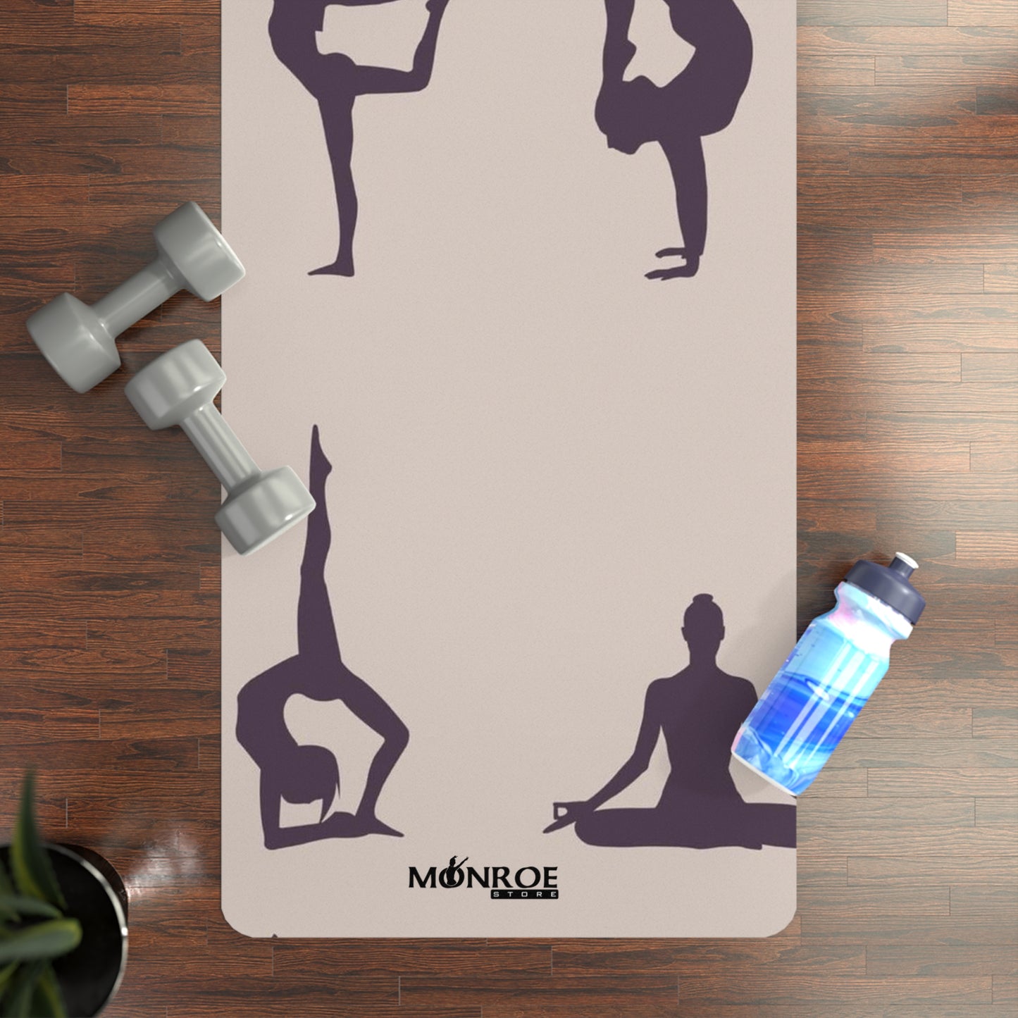 Non-Slip Rubber Yoga Mat with Silhouette Design - Ideal for Home Workouts & Yoga Enthusiasts - Mi tienda