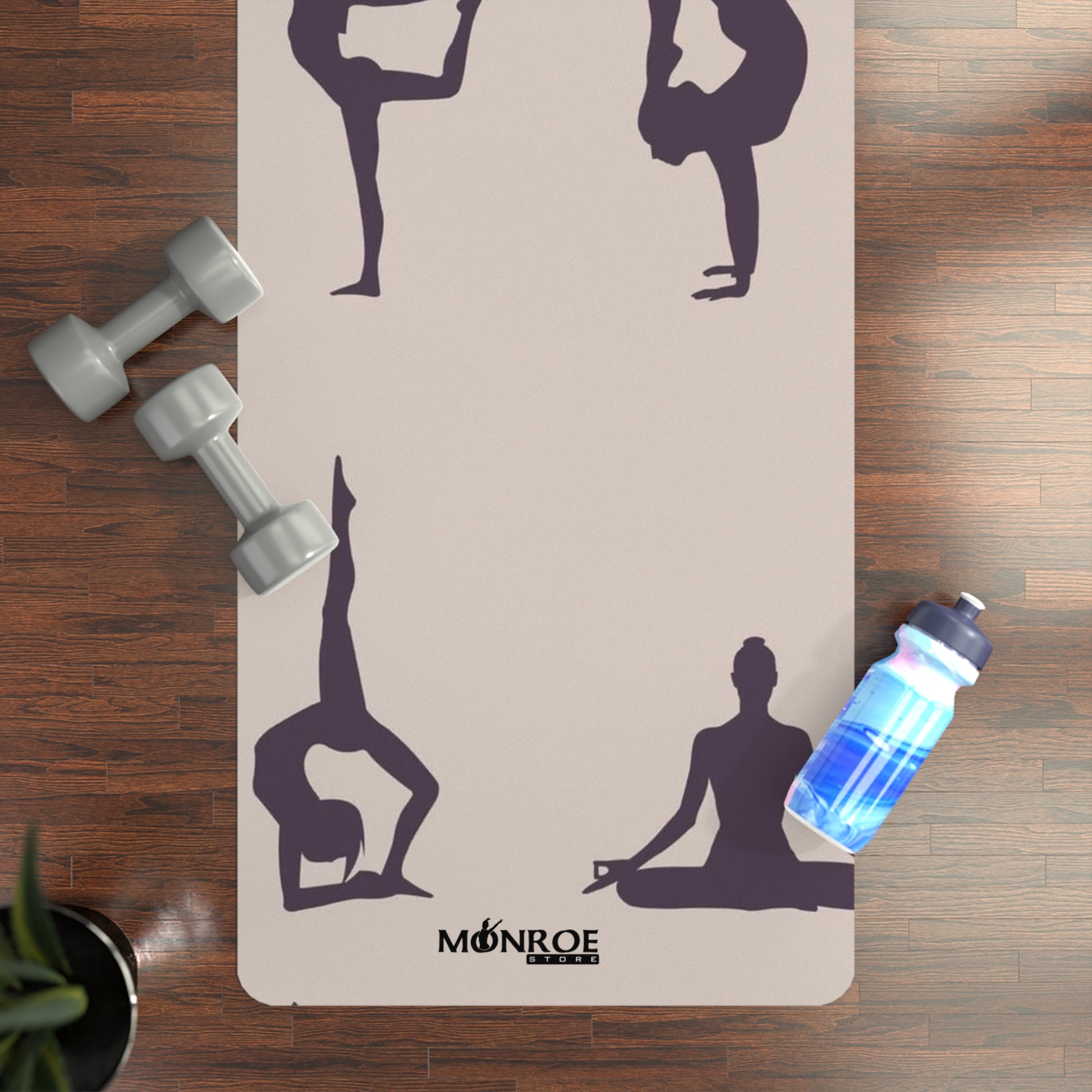 Non-Slip Rubber Yoga Mat with Silhouette Design - Ideal for Home Workouts & Yoga Enthusiasts - Mi tienda