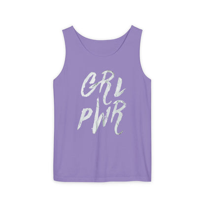 Empowering Girl Power Tank Top - Unisex Garment-Dyed Tee, Summer Vibes, Workout Shirt, Casual Fashion, Gift for Her
