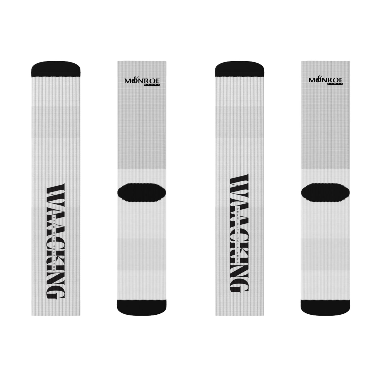 Motivational Sublimation Socks Waacking design - Fitness & Everyday Wear - Mi tienda