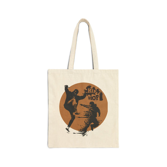 Hip Hop Cotton Canvas Tote Bag, Reusable Shopping Bag, Stylish Tote, Festival Accessory, Gift for Music Lovers