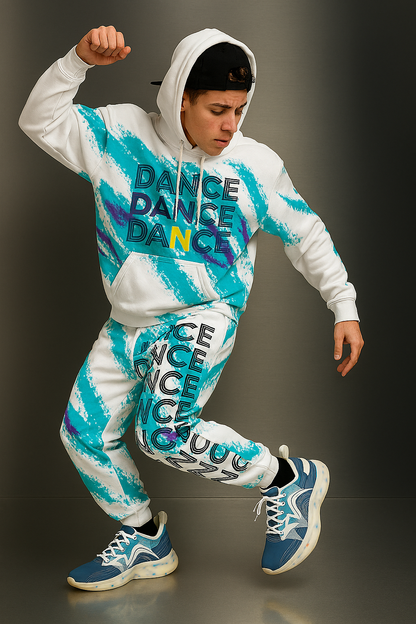 Dance Vibes Unisex Pullover Hoodie - Colorful Graphic Design