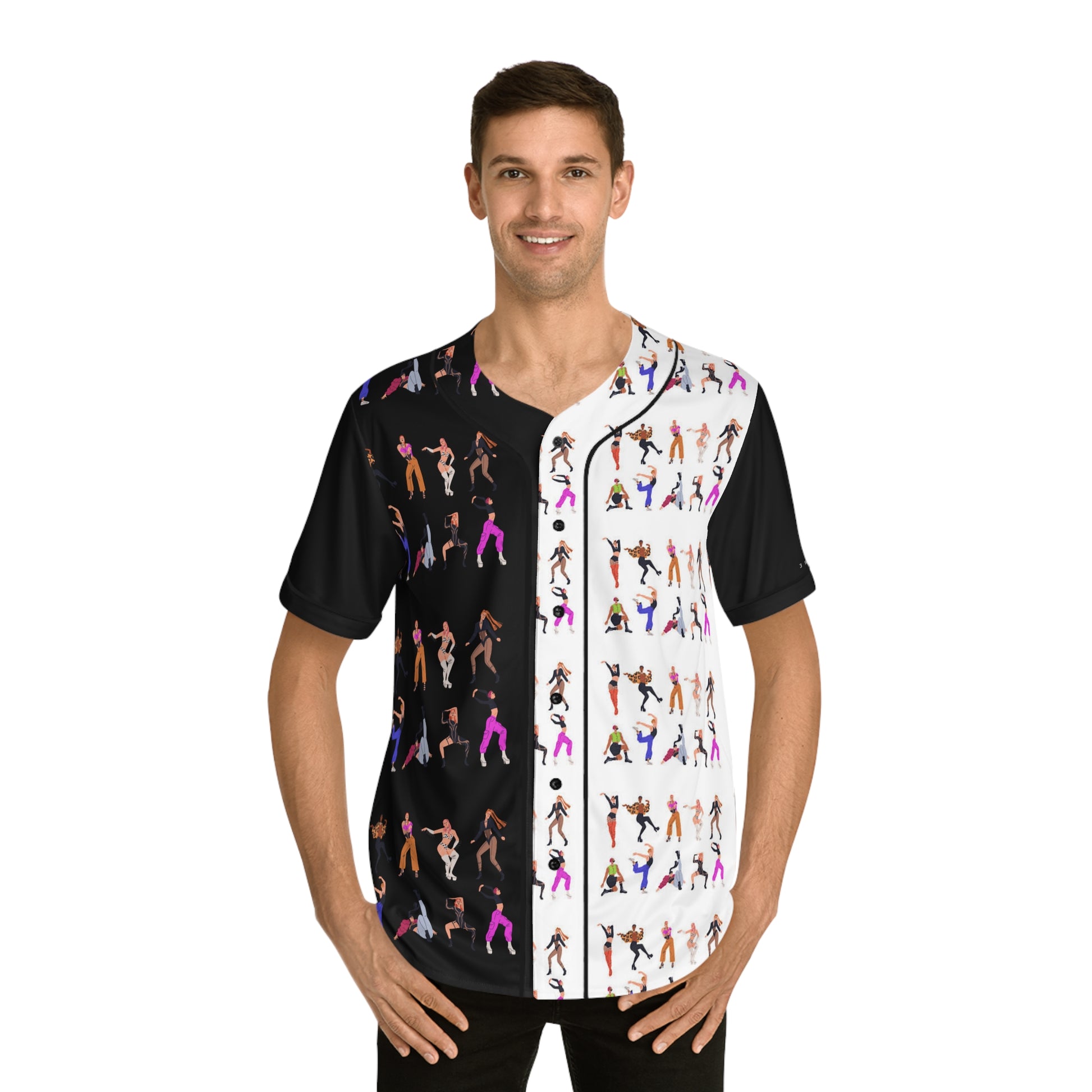 Copy of Trendy Men's DISCO BALL Jersey with Artistic Design dancers  - Perfect for Sports and Casual Wear - Mi tienda