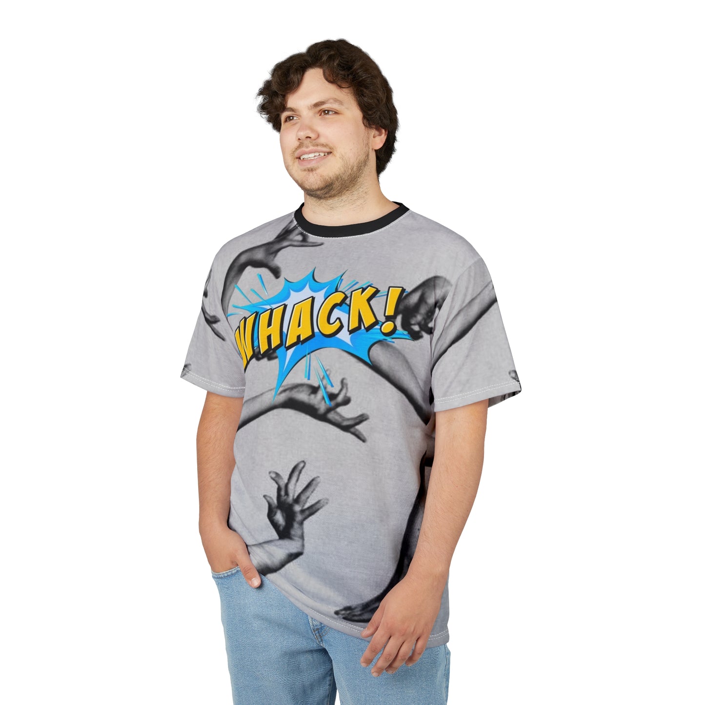 Whack! Unisex Cut & Sew Tee – Fun Graphic Tee for Playful Souls