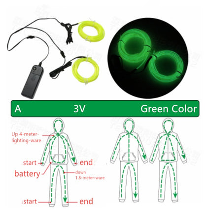 Fluorescent dance Performance clothing LED light line