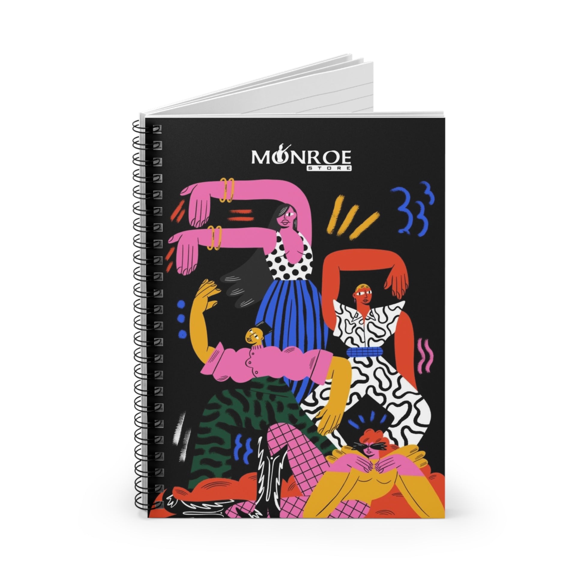 Voguing Colorful Spirals Notebook - Empowering Designs for Creative Minds - Mi tienda