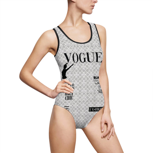 Vogue-Inspired Women's One-Piece Swimsuit