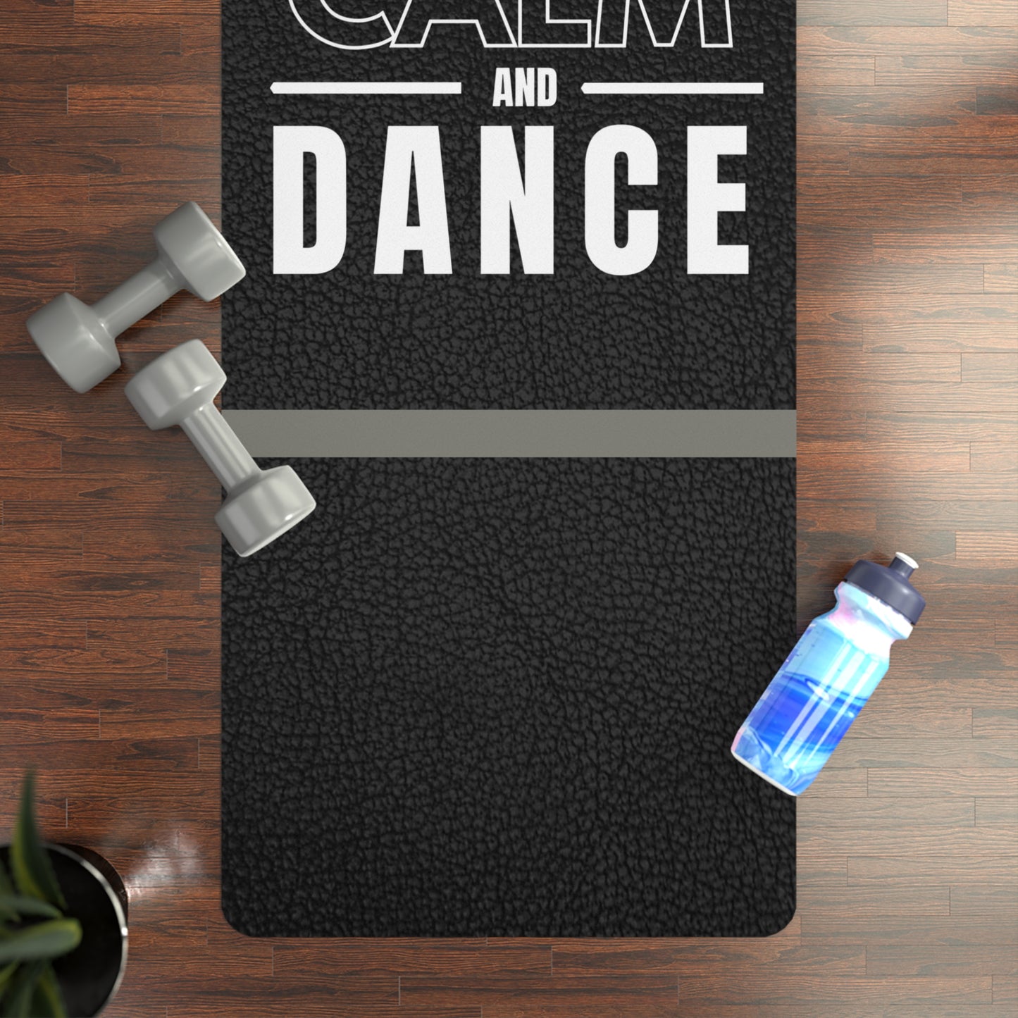 Keep Calm and Dance Rubber Yoga Mat — Non-Slip Fitness & Dance Practice Mat