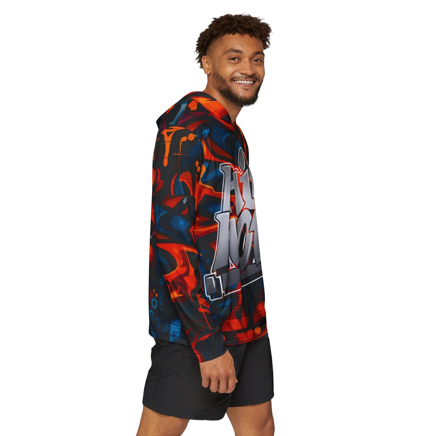 Hip Hop Graffiti Sports Hoodie, Warmup Pullover for Gym, Streetwear, Gift for Dancers, Urban Outfit, Stylish Activewear
