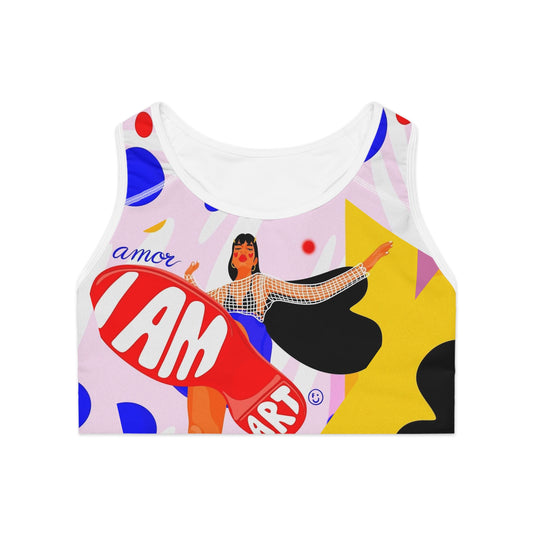 Stylish Sports Bra I’m art| Dance Wear, Activewear, Fitness Apparel, Gift for Dancers, Workout Top