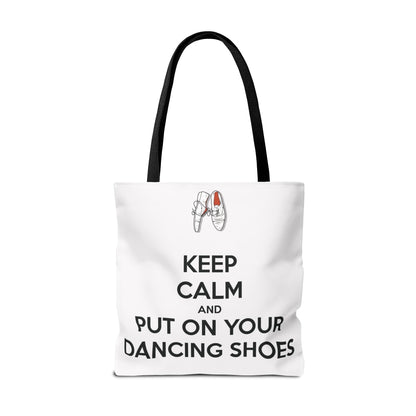 Dance Themed Tote Bag - Keep Calm and Put on Your Dancing Shoes - Perfect for Dancers & Dance Lovers - Mi tienda