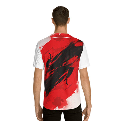 Men's Baseball Jersey - Red DISCO BALL Jersey with Artistic Design dancers - Perfect for Sports and Casual Wear