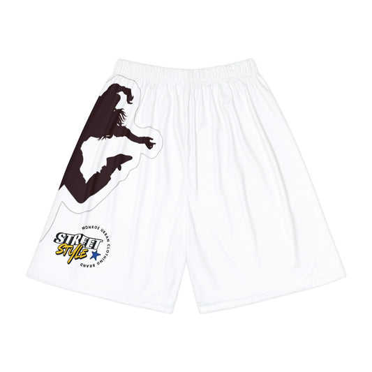 Sports Shorts - White Athletic Casual Wear for Men