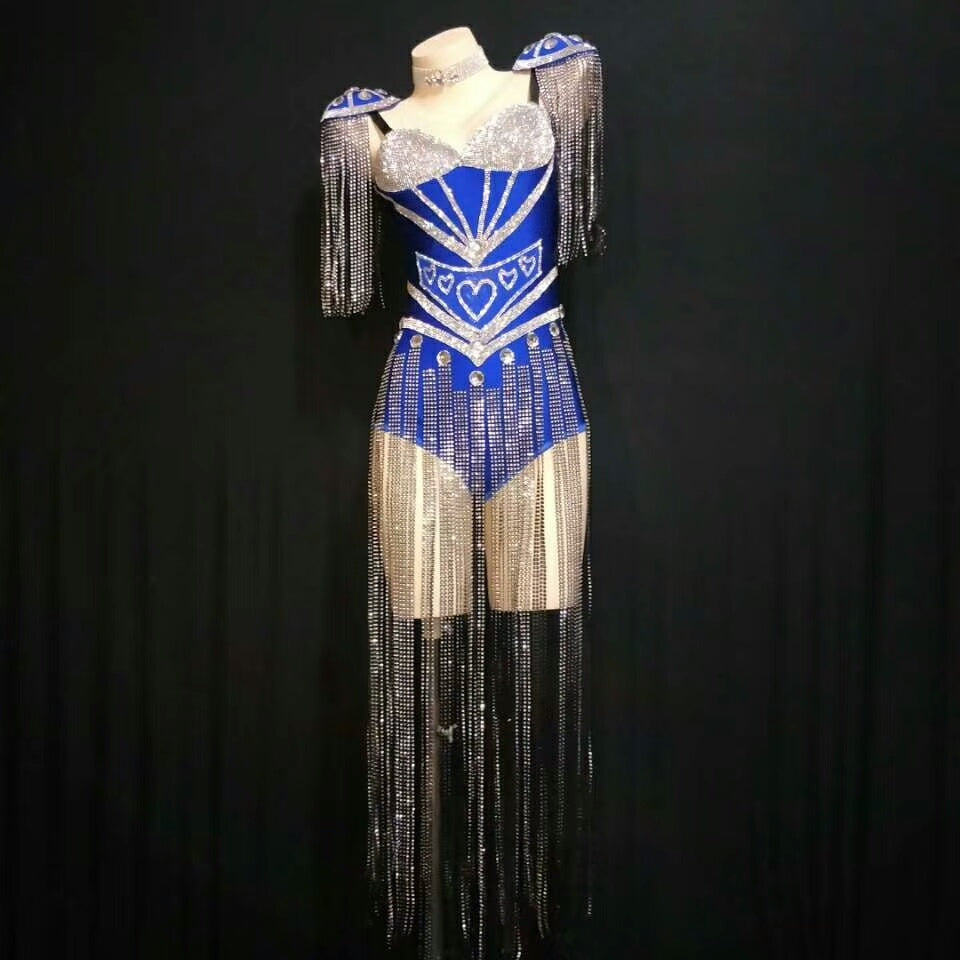Rhinestone Tassel Mesh Elastic Thin Latin Dance Skirt - Mi tienda