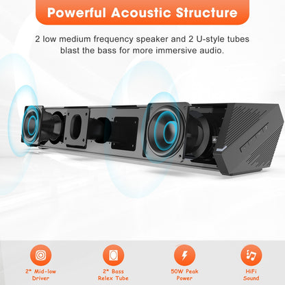 Small Wholesale Echo Wall Soundbar Bar TV Speaker Wireless Home Theater 40W High Power Sound Heater - Mi tienda