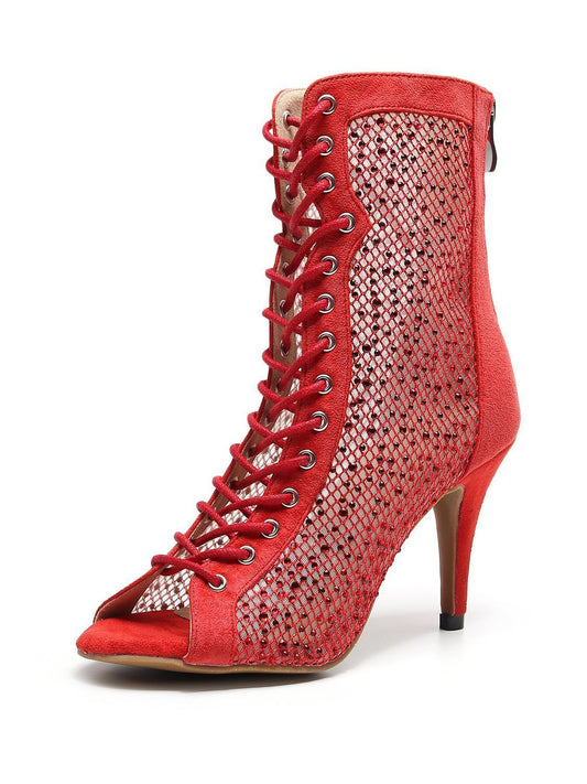 Red Hollow Summer Latin Dance High Heels - Mi tienda